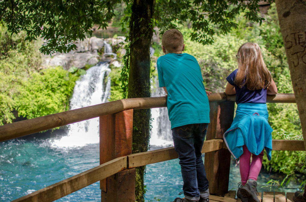 hiking with kids in pucon, chile